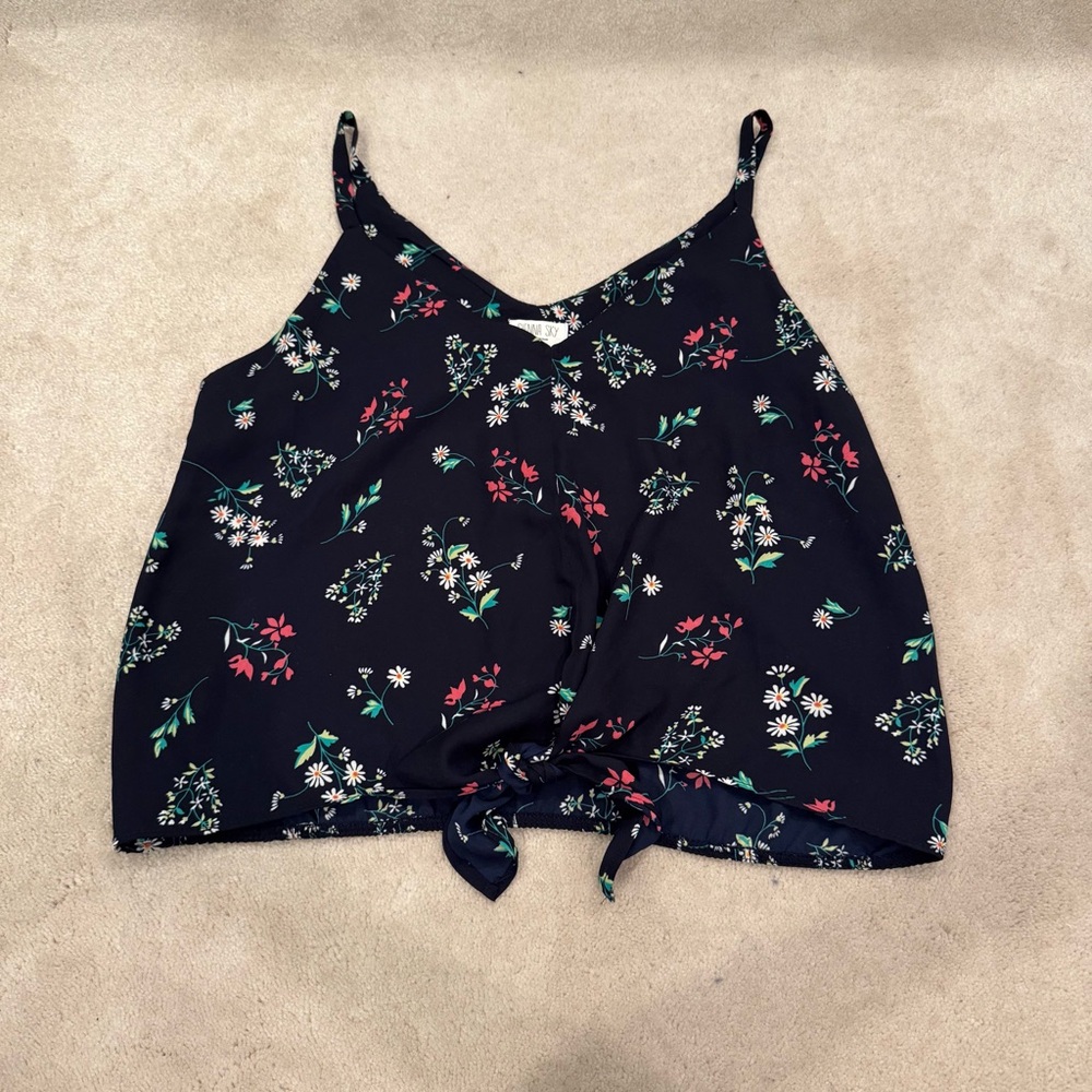 Floral Navy Camisole Top